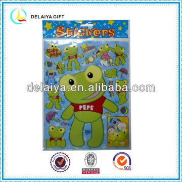 Cute cartoon PVC sticker for kids